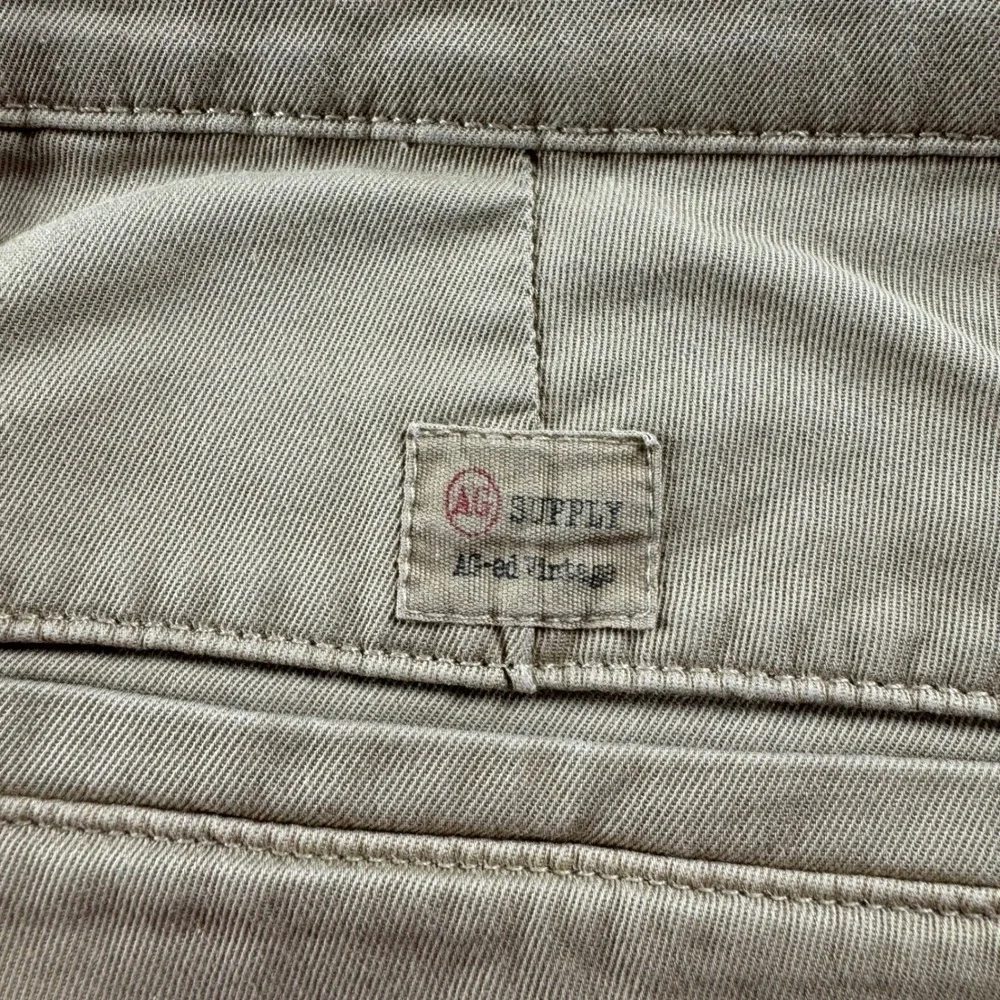 AG Adriano Goldschmied Supply Khaki Straight Leg Essential Stretch Twill Pant 36